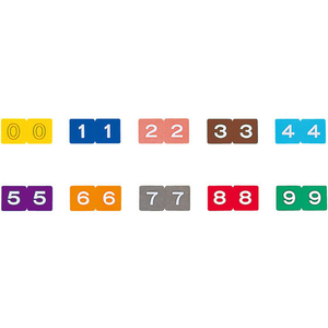 リヒトラブ カラー月ラベル M(ロールタイプ) 「0」~「12」 13箱 FC65015-HK781Rｺﾐ-イメージ3