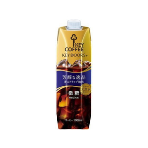 キーコーヒー KEYDOORS+リキッドコーヒー テトラプリズマ 微糖 1000ml 1本 F815851-イメージ1