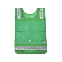 トラスコ中山 TRUSCO/肩調整付ゼッケンベスト メッシュグリーン TMNV-GN FCD983C-5117014