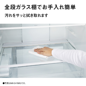 パナソニック 【左開き】468L 5ドア冷蔵庫 マットブラック NR-E47ER4L-K-イメージ12