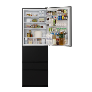 パナソニック 【左開き】468L 5ドア冷蔵庫 マットブラック NR-E47ER4L-K-イメージ2