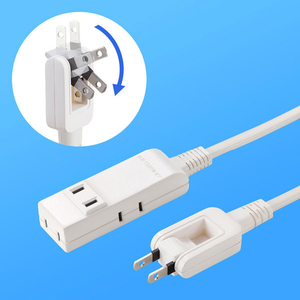 サンワサプライ マイクロタップ(4個口・0．2m) ホワイト TAP-M802W-イメージ2