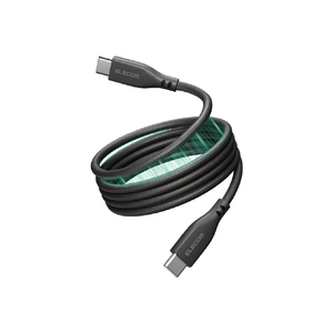 エレコム まとまるマグネットケーブル(USB Type-C - USB Type-C/メッシュ) 1m ブラック MPA-CCTMG10BK-イメージ1