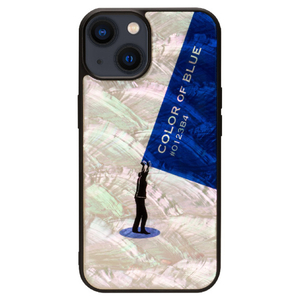 ikins iPhone 14用天然貝ケース Royal Blue I23568I14-イメージ1