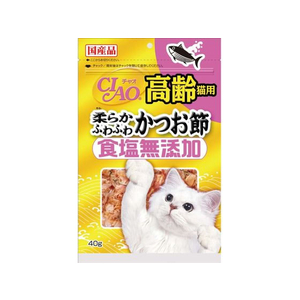 いなば CIAO 高齢猫用 かつお節 食塩無添加 40g FC035RK-イメージ1