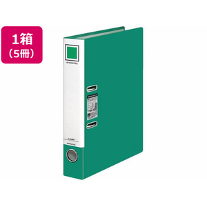 コクヨ レバッチファイル A4 とじ厚28 緑 5冊 1箱(5冊) F835335-ﾌ-AL280G-イメージ1