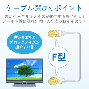 DXアンテナ テレビ接続用同軸ケーブル(2m) ライトグレー 2JW2FFS(B)-イメージ4