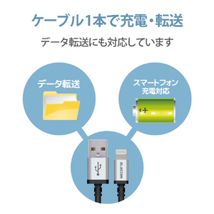 エレコム 高耐久Lightningケーブル 1．2m ブラック MPA-UALS12BK-イメージ6