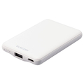 エレコム 薄型コンパクトモバイルバッテリー(5000mAh/2．4A/Cx1+Ax1) ホワイト DEC375000WH