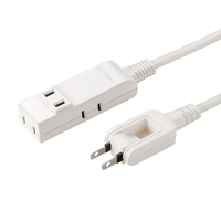 サンワサプライ マイクロタップ(4個口・1m) ホワイト TAP-M81W