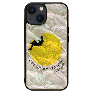 ikins iPhone 14用天然貝ケース Sunset Yellow I23569I14-イメージ1