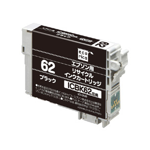 エコリカ リサイクルインクカートリッジ ブラック ECI-E62B-イメージ1