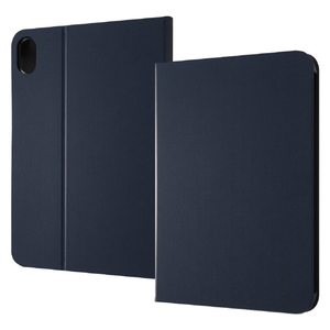 レイアウト iPad mini(第6世代)用レザーケース スタンド機能付き ダークネイビー RT-PA17LC1/DN-イメージ1