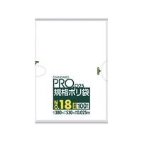 日本サニパック スタンダードポリ袋18号(0.025mm) FC898GG-8284066