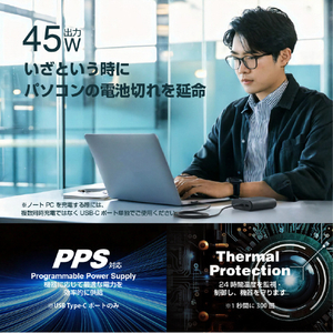 エレコム ナトリウムイオン電池モバイルバッテリー ブラック DE-C55L-9000BK-イメージ5