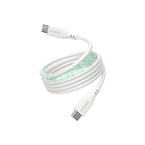エレコム まとまるマグネットケーブル(USB Type-C - USB Type-C/メッシュ) 1m ホワイト MPA-CCTMG10WH-イメージ1