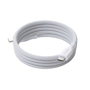 エレコム まとまるマグネットケーブル(USB Type-C - USB Type-C/メッシュ) 1m ホワイト MPA-CCTMG10WH-イメージ2