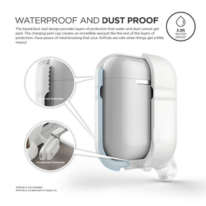 elago AirPods WaterProof Hang Case for AirPods elago ナイトグロウブルー EL_APDCSSCWD_NB-イメージ3