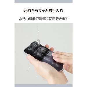 エレコム 透明ゲルリストレストショート ブラック MOH-BPGLSBK-イメージ6