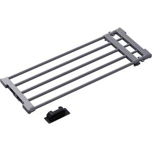 アイリスオーヤマ 伸縮棚アダプター付き 65～95cm グレー FCJ827V-H-J-NST65R-イメージ1