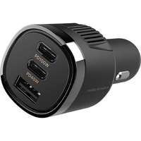 カシムラ DC／USB 3ポート 120W PD100W 空冷ファン FCK619D-DC078