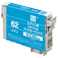 エコリカ リサイクルインクカートリッジ シアン ECI-E62C