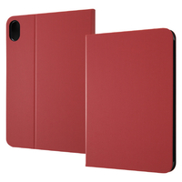 レイアウト iPad mini(第6世代)用レザーケース スタンド機能付き レッド RTPA17LC1R