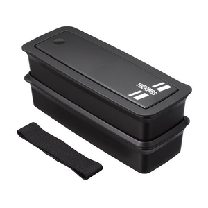 サーモス フレッシュランチボックス 980mL ブラックシルバー FCB418H-DJS-981WBKSL-イメージ1