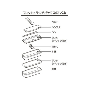 サーモス フレッシュランチボックス 980mL ブラックシルバー FCB418H-DJS-981WBKSL-イメージ6