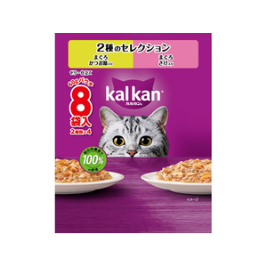 マースジャパン カルカンパウチ 2種のセレクション まぐろかつお節入り まぐろさけ入り 60g×8袋 FCJ584N-イメージ1