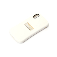 PGA iPhone XS/X用シリコンケース ロゴ/ホワイト&ゴールド PG-DCS571MVL