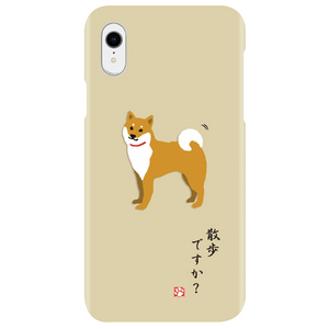 abbi FRIENDS iPhone XR用しばたさんケース おさんぽ ABF14571I61-イメージ1