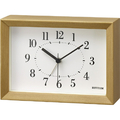 リズム時計 A Series・A6・時計(アラーム機能付)・木枠 掛置兼用時計 RHYTHM PLUS ライトブラウン 8RE676SR06