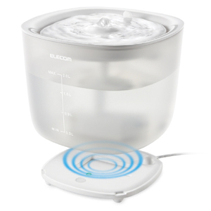 エレコム ペット用ワイヤレスポンプ式自動給水器 サイレントアクア ホワイト PET-WD02WH-イメージ2