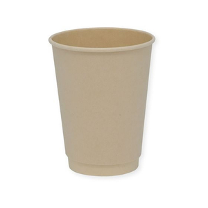 紙コップ バガス二重カップ PLAコート 12オンス 90mm口径 25個 FC115SF-004533084-イメージ1