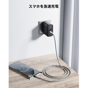 VOLTME ナイロン 充電ケーブル USB-C&USB-C 60W グレー C2161-イメージ6