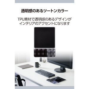 エレコム 透明ゲルリストレスト付きマウスパッド ブラック MP-BPGLBK-イメージ5