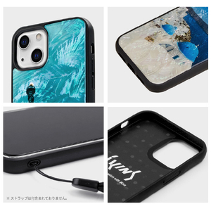 ikins iPhone 14用天然貝ケース 名所シリーズ サントリーニ島 I23571I14-イメージ6