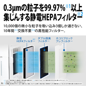 シャープ 加湿空気清浄機 ホワイト系 KI-TX70-W-イメージ6