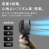 シャープ PJ-HS01-B ハンディファン ブラック系(メタリックアッシュ