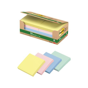 3M ポスト・イット ノート 再生紙 エコノパック 75×75mm パステル 4色 10冊 F803231-6541-K-イメージ2