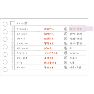 コクヨ キャンパス ルーズリーフのためのふせん A7専用 30×5mm 30枚×4色入り FCJ623R-ﾉ-M761-イメージ7
