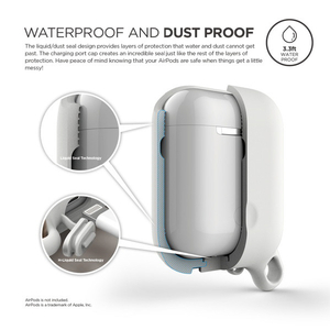 elago AirPods WaterProof Hang Case for AirPods elago ホワイト EL_APDCSSCWD_WH-イメージ3