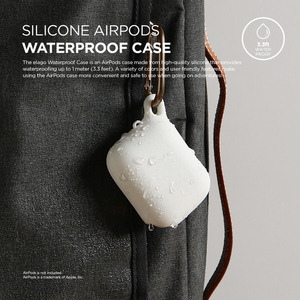 elago AirPods WaterProof Hang Case for AirPods elago ホワイト EL_APDCSSCWD_WH-イメージ9