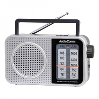 オーム電機 AM/FMポータブルラジオ AudioComm RAD-T206KS