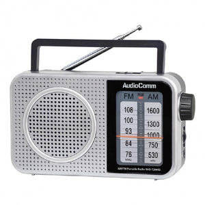 オーム電機 AM/FMポータブルラジオ AudioComm RAD-T206KS-イメージ1