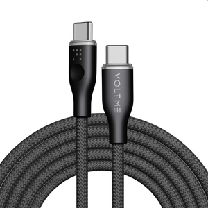 VOLTME PowerLink Rugg USB-C & USB-C ケーブル 3A(編込み) ブラック C2162-イメージ1