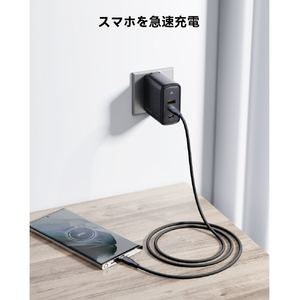 VOLTME PowerLink Rugg USB-C & USB-C ケーブル 3A(編込み) ブラック C2162-イメージ6