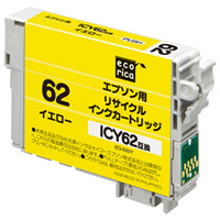 エコリカ リサイクルインクカートリッジ イエロー ECI-E62Y