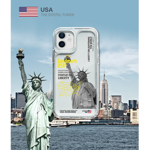 Dparks iPhone 12 mini用スピリットPLUS クリアケース LANDMARK-USA DS20572I12MN-イメージ8